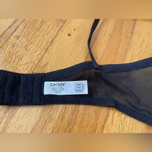DKNY black lacy balconette bra sz 36D - Picture 3 of 5